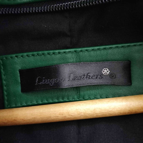 リューグーレザーズ Liugoo Leathers 襟ボアハイネックシングルライダースジャケット メンズ JPN:M