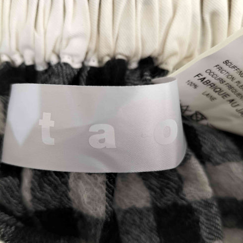 タオコムデギャルソン tao COMME des GARCONS AD2024 先染ウールツイルギンガムチェックスカート レディース