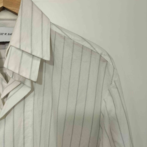 アーネストダブルベーカー ERNEST W.BAKER 19SS ストライプ柄 ダブルカラー ロングスリーブシャツ メンズ import:XS
