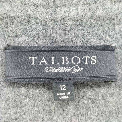 タルボット TALBOTS 2B シングル ナイロン混 ウールテーラードジャケット レディース 12