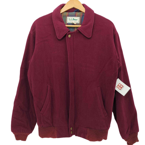 エルエルビーン L.L.Bean 70-80s USA製 メリノウール 裏地チェック柄 ジップアプブルゾン メンズ import:M