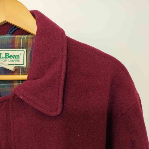 エルエルビーン L.L.Bean 70-80s USA製 メリノウール 裏地チェック柄 ジップアプブルゾン メンズ import:M