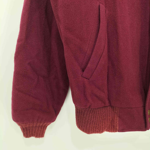 エルエルビーン L.L.Bean 70-80s USA製 メリノウール 裏地チェック柄 ジップアプブルゾン メンズ import:M