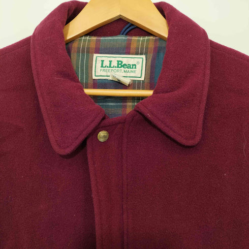 エルエルビーン L.L.Bean 70-80s USA製 メリノウール 裏地チェック柄 ジップアプブルゾン メンズ import:M