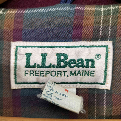 エルエルビーン L.L.Bean 70-80s USA製 メリノウール 裏地チェック柄 ジップアプブルゾン メンズ import:M