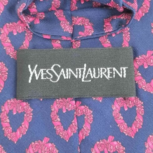 イヴサンローラン Yves Saint Laurent 花柄シルクネクタイ メンズ