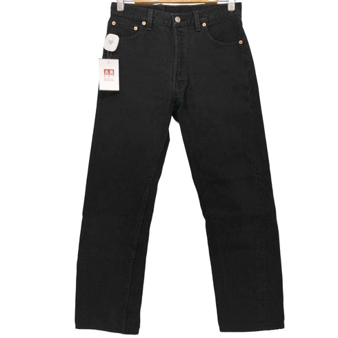 リーバイス Levis 1996年製 米国製 501 ボタンフライ 後染めブラックデニム メンズ W30 L36