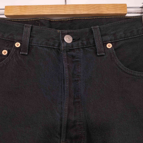 リーバイス Levis 1996年製 米国製 501 ボタンフライ 後染めブラックデニム メンズ W30 L36