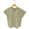 ユナイテッドアローズグリーンレーベルリラクシング UNITED ARROWS green label relaxing FFC リネンライク キーネック ショートスリーブ プルオーバー カットソー レディース