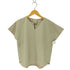 ユナイテッドアローズグリーンレーベルリラクシング UNITED ARROWS green label relaxing FFC リネンライク キーネック ショートスリーブ プルオーバー カットソー レディース