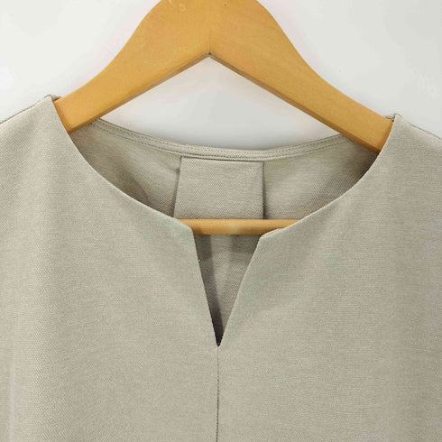 ユナイテッドアローズグリーンレーベルリラクシング UNITED ARROWS green label relaxing FFC リネンライク キーネック ショートスリーブ プルオーバー カットソー レディース