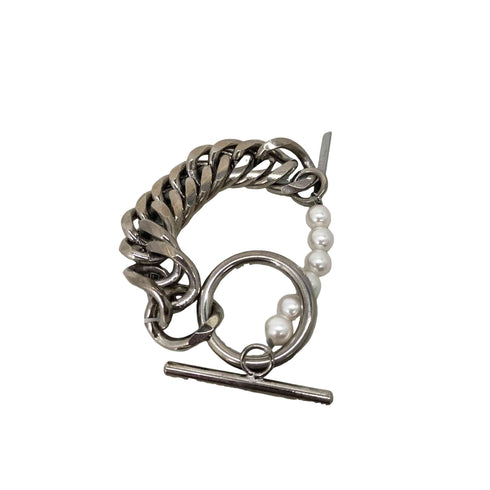 ミスタージェントルマン MISTERGENTLEMAN PEARL×CHAIN BRACELET パール×チェーン ドッキングブレスレット メンズ