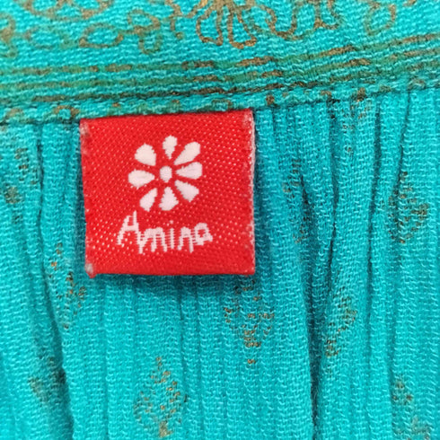 アミナ Amina レーヨン混 総柄 ワンピース レディース