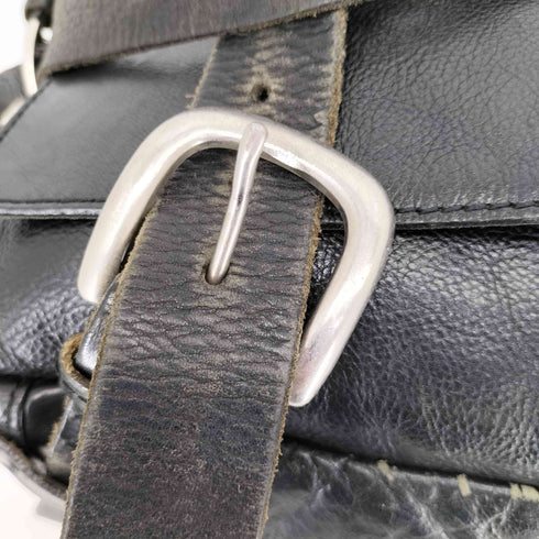 ヨウジヤマモトプールオム Yohji Yamamoto POUR HOMME カウレザー ベルトデザイン メッセンジャー ショルダーバッグ メンズ