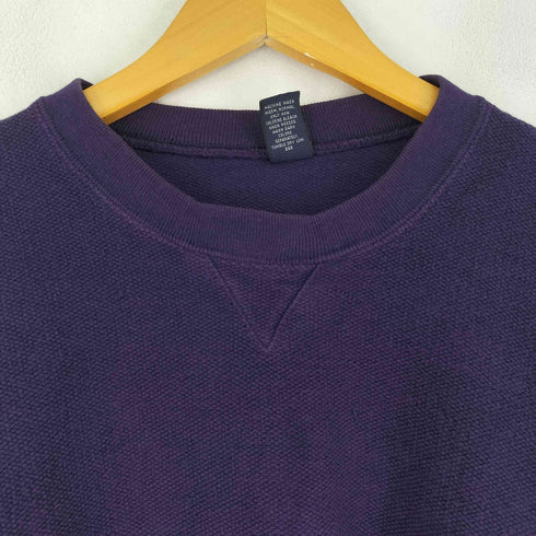 ランズエンド LANDS END 90S MADE IN USA V地ガゼット鹿の子スウェット メンズ import:M