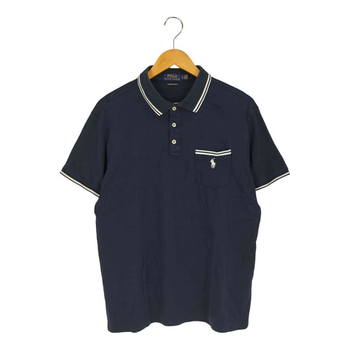 ポロラルフローレン POLO RALPH LAUREN CUSTOM SLIM FIT ポニー刺繍 ポケット ポロシャツ メンズ import:L