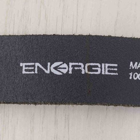 ENERGIE イタリア製 デザインバックル レザーベルト メンズ 34/108cm