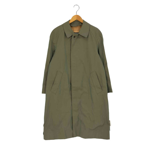 アクアスキュータム AQUASCUTUM イングランド製 Aqua5 玉虫色 ライナー付き 比翼ボタン 裏地チェック柄 ステンカラーコート メンズ