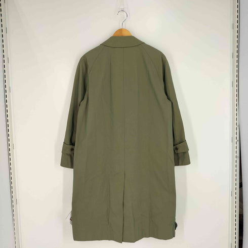 アクアスキュータム AQUASCUTUM イングランド製 Aqua5 玉虫色 ライナー付き 比翼ボタン 裏地チェック柄 ステンカラーコート メンズ