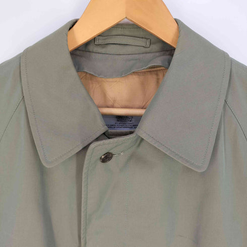 アクアスキュータム AQUASCUTUM イングランド製 Aqua5 玉虫色 ライナー付き 比翼ボタン 裏地チェック柄 ステンカラーコート メンズ