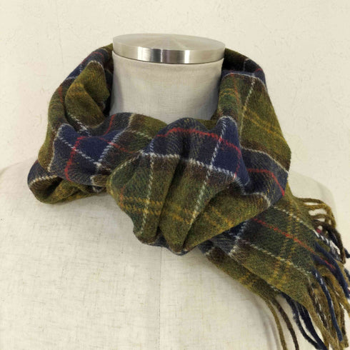 バブアー Barbour MOON チェック ウールマフラー メンズ