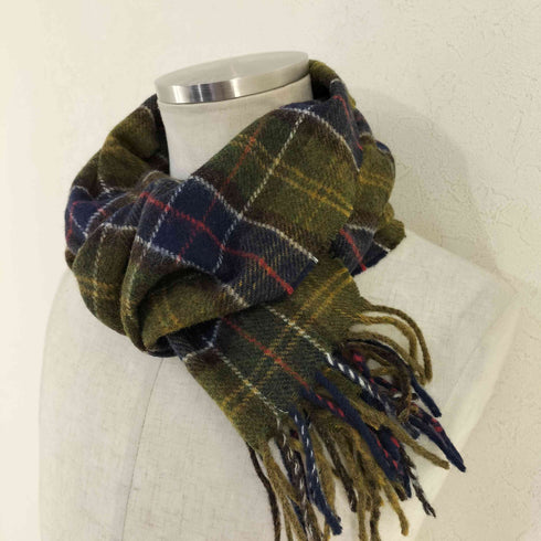 バブアー Barbour MOON チェック ウールマフラー メンズ