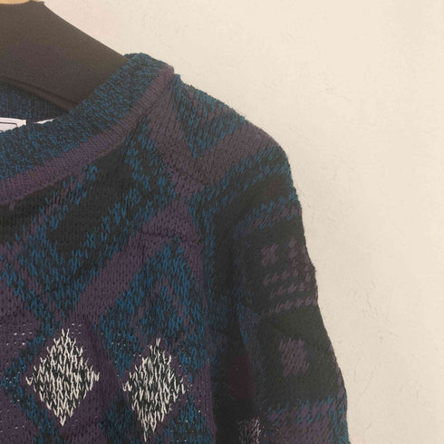 シアーズ Sears 韓国製 総柄 クルーネックニット メンズ import:XL
