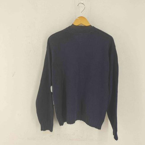 トミーヒルフィガー TOMMY HILFIGER フラッグ刺繍 Vネックコットンニット メンズ import:L