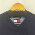 トミーヒルフィガー TOMMY HILFIGER フラッグ刺繍 Vネックコットンニット メンズ import:L