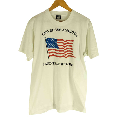 スクリーンスターズ SCREEN STARS 90s GOD BLESS AMERICA プリントTシャツ 黒タグ USA製 シングルステッチ メンズ import:L
