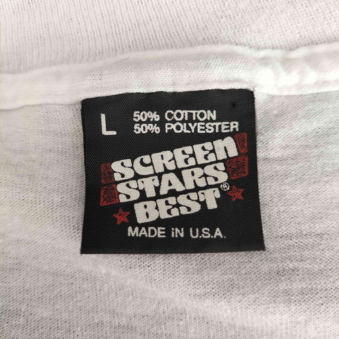 スクリーンスターズ SCREEN STARS 90s GOD BLESS AMERICA プリントTシャツ 黒タグ USA製 シングルステッチ メンズ import:L