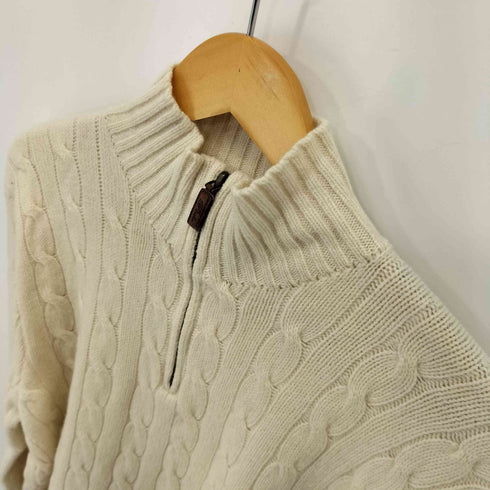 ポロバイラルフローレン Polo by RALPH LAUREN LAMBS WOOL 100% ハーフジップ L/S ケーブルニット メンズ JPN:XL