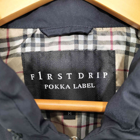 POKKA LABEL F1RST DRIP 袖ロゴワッペン 裏地チェック柄 ナイロンジャケット メンズ JPN:M