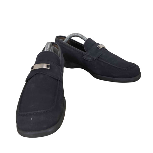 サルヴァトーレフェラガモ Salvatore Ferragamo ロゴプレートデザインヌバックローファー レディース 7 1/2