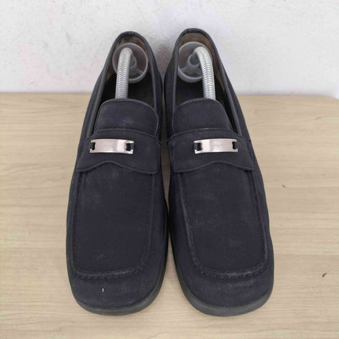 サルヴァトーレフェラガモ Salvatore Ferragamo ロゴプレートデザインヌバックローファー レディース 7 1/2