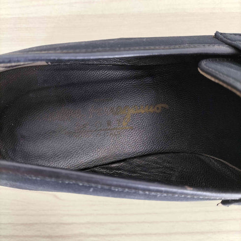 サルヴァトーレフェラガモ Salvatore Ferragamo ロゴプレートデザインヌバックローファー レディース 7 1/2
