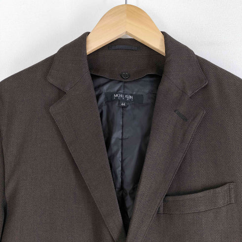 ミッシェルクランオム MICHEL KLEIN HOMME インナーダウンチェスターコート ヘリンボーン メンズ JPN:44