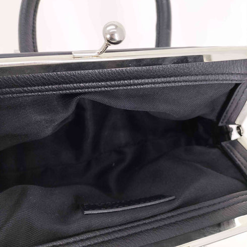 ザラ ZARA がま口 バイカラー レザー ショルダーバッグ レディース