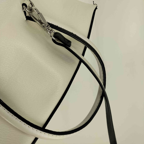 ザラ ZARA がま口 バイカラー レザー ショルダーバッグ レディース