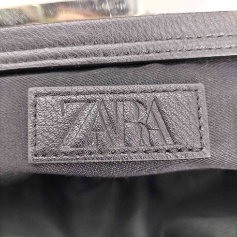ザラ ZARA がま口 バイカラー レザー ショルダーバッグ レディース