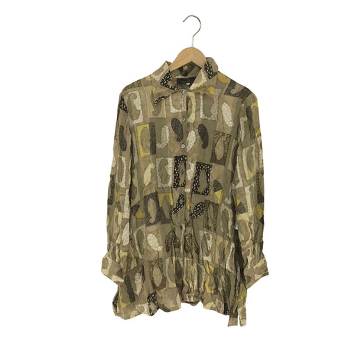 ザノベッティ ZANOBETTI MADE IN ITALY 総柄シルク100シャツ レディース EUR:40