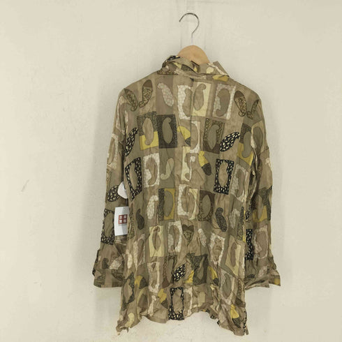 ザノベッティ ZANOBETTI MADE IN ITALY 総柄シルク100シャツ レディース EUR:40