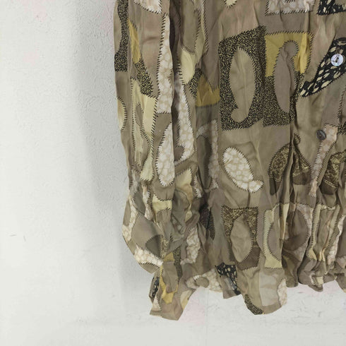 ザノベッティ ZANOBETTI MADE IN ITALY 総柄シルク100シャツ レディース EUR:40