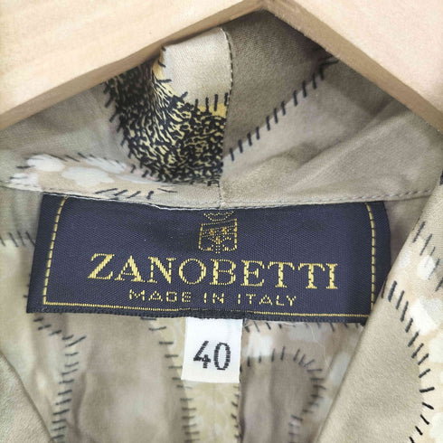 ザノベッティ ZANOBETTI MADE IN ITALY 総柄シルク100シャツ レディース EUR:40