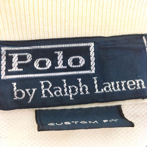 ポロバイラルフローレン Polo by RALPH LAUREN COSTOM FIT ポニー刺繍 L/S ポロシャツ メンズ import:M