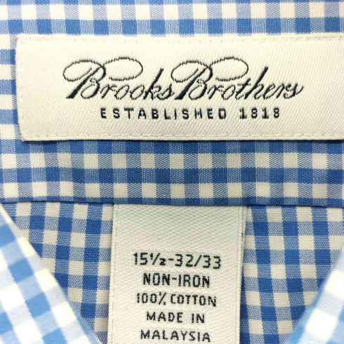 ブルックスブラザーズ BROOKS BROTHERS チェック柄 ボタンダウン L/S シャツ メンズ 15 1/2
