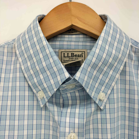 エルエルビーン L.L.Bean WRINKLE RESISTANT SLIM FIT チェック柄 ボタンダウン L/S シャツ メンズ S-REG