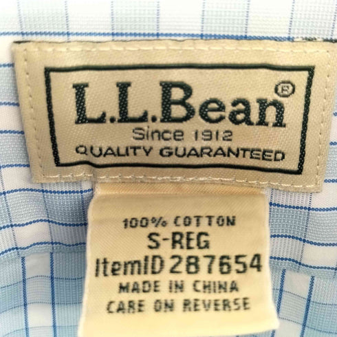 エルエルビーン L.L.Bean WRINKLE RESISTANT SLIM FIT チェック柄 ボタンダウン L/S シャツ メンズ S-REG