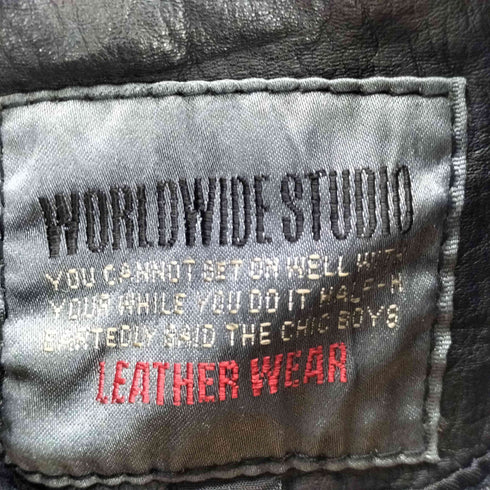 WORLD WIDE STUDIO 牛革 レザーコート メンズ import:L