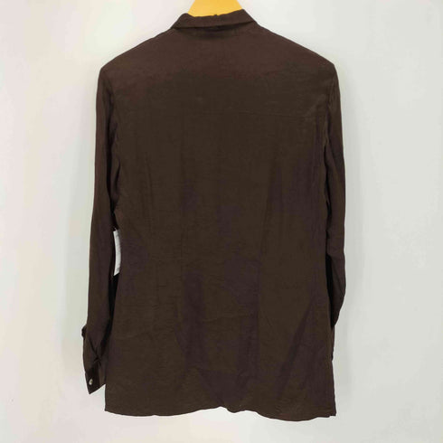 90S アセテート100% シェルボタン L/S シャツ レディース 36